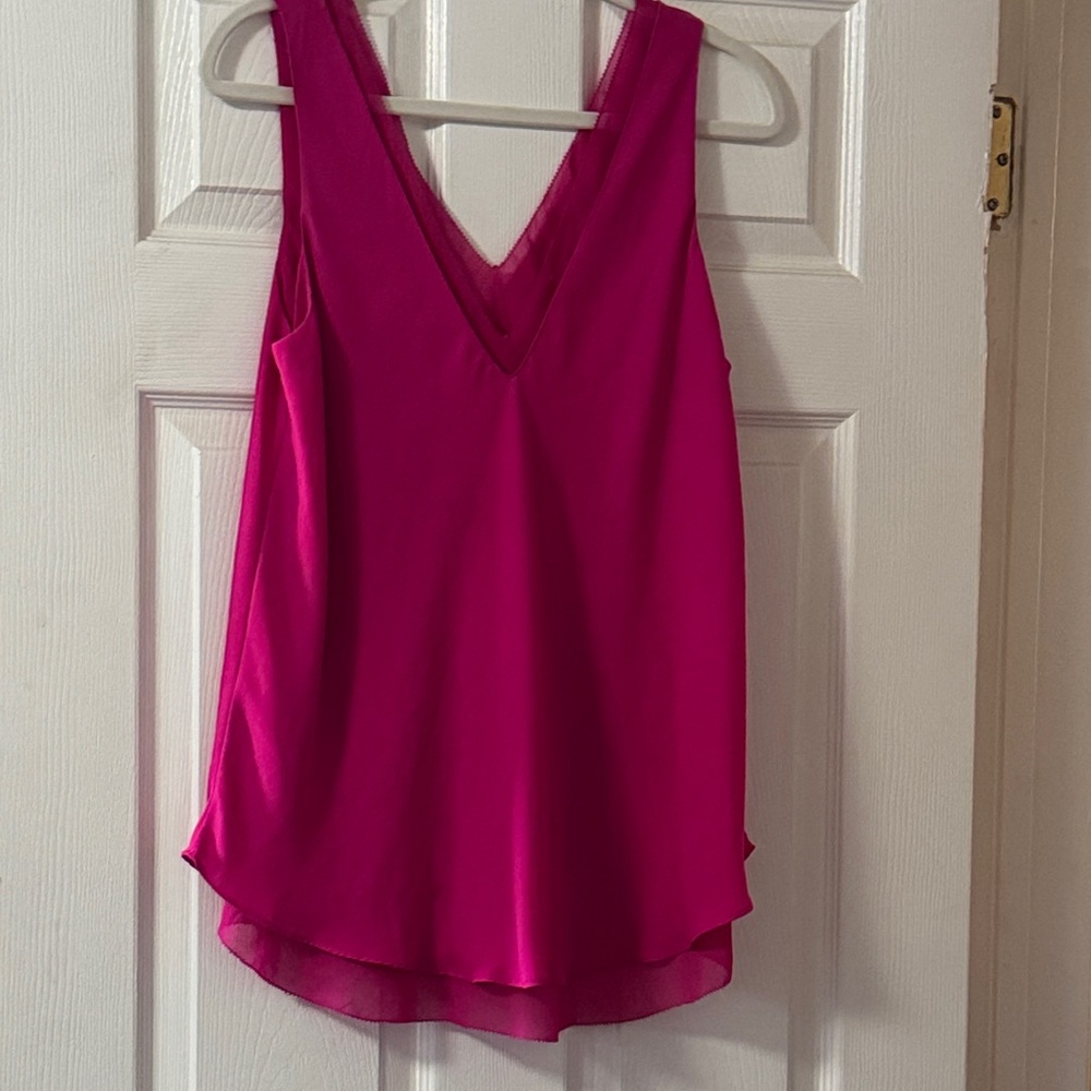 RACHEL Rachel Roy V-Neck Sleeveless Camisole in Bright Fuchsia
